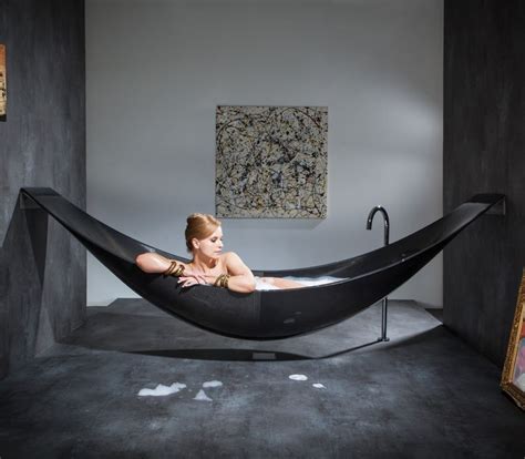 Vessel - Hammock Shaped Bathtub by SplinterWorks