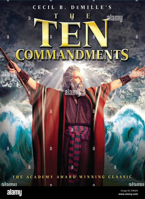 CHARLTON HESTON POSTER THE TEN COMMANDMENTS (1956 Stock Photo, Royalty ...