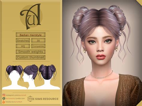 The Sims Resource - Badian - double bun female hairstyle in 2023 | Womens hairstyles, Hairstyle ...