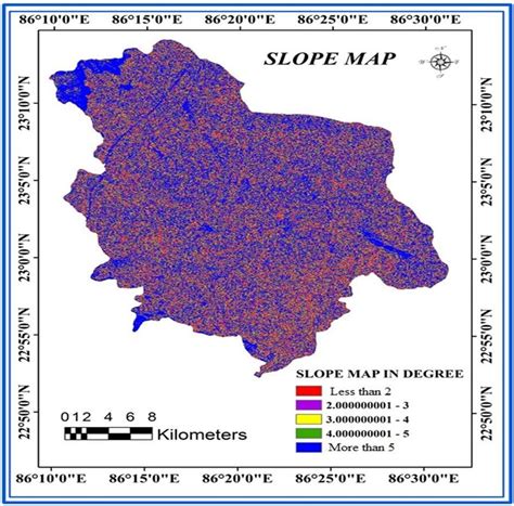 Slope Map of the study area. | Download Scientific Diagram