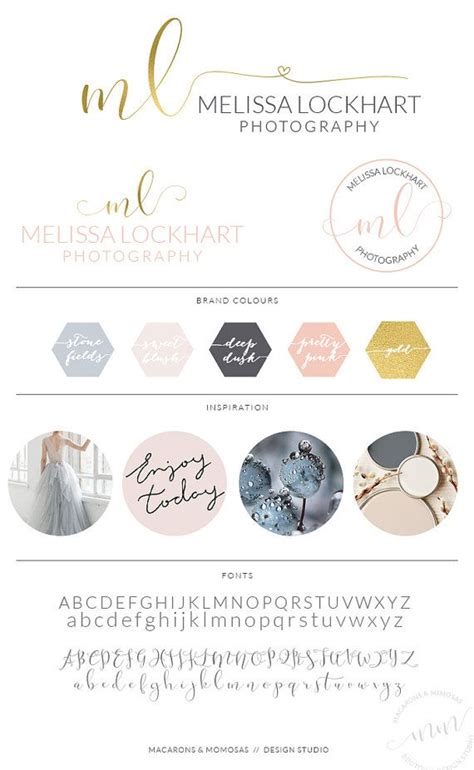 Heart Logo Design Elegant Wedding Logo Photography Branding | Etsy ...