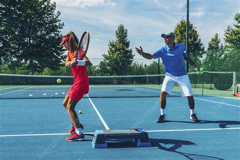 Tennis training - Stock Image - F024/8194 - Science Photo Library