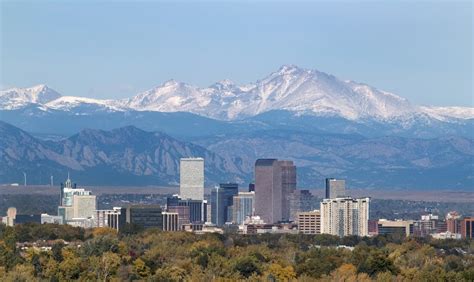 view of longs peak with downtown denver in forground | Denver colorado ...