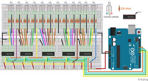 Arduino 74hc595 Rgb Leds With 20 Effects - Hackster.io