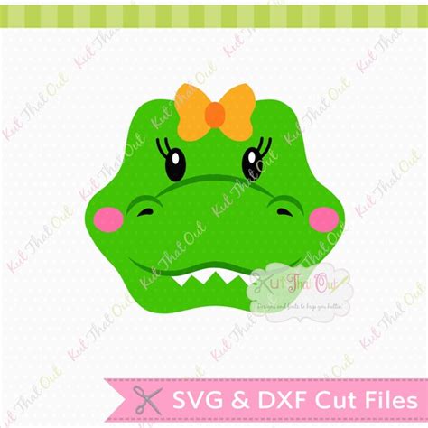 EXCLUSIVE Gator Girl Face Mascot SVG & DXF File | Etsy