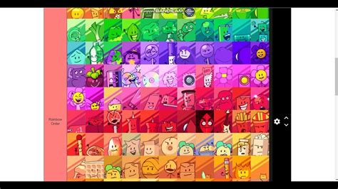 BFDI/BFB Rainbow Order I Made - YouTube