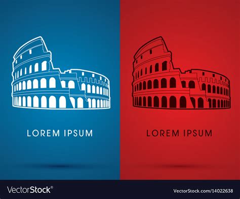 Colosseum building Royalty Free Vector Image - VectorStock