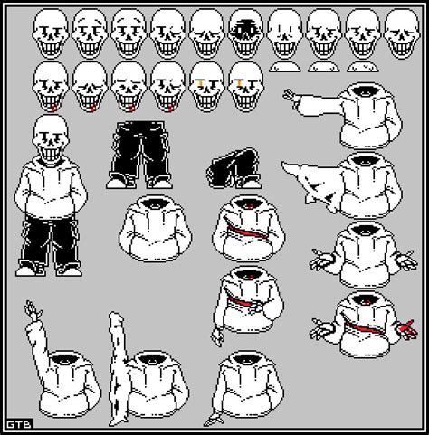 [Underswap] Papyrus Battle Spritesheet by GrabThatBread on DeviantArt