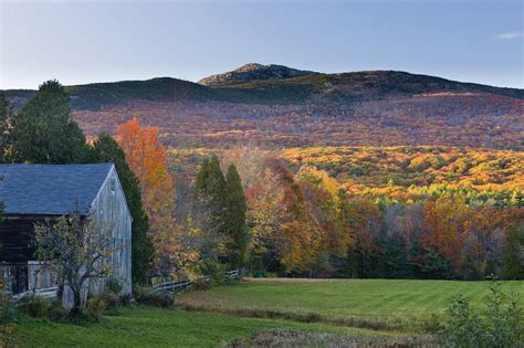 Mount Monadnock in fall as seen from a farm in Jaffrey, New Hampshire ...