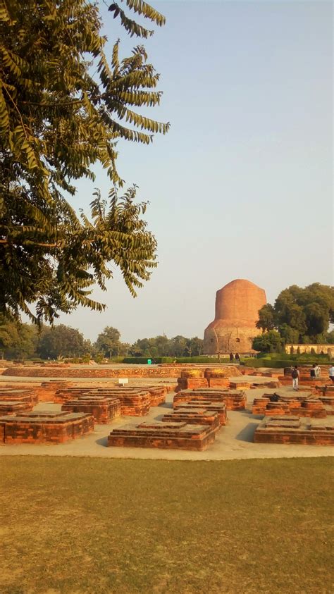 The Dhamek Stupa was built in 500 CE to replace an earlier structure ...