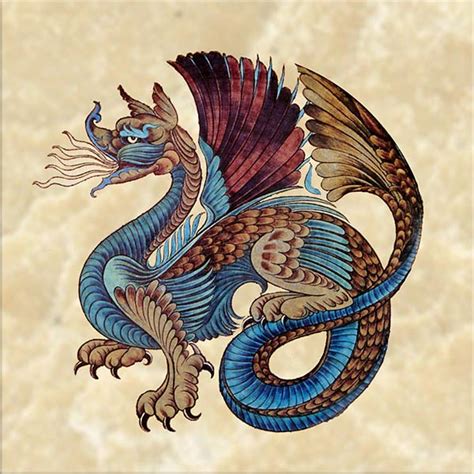 Dragons from Astronomy, Anatomy, and Religion - Victorian Dragon Tiles and Beyond