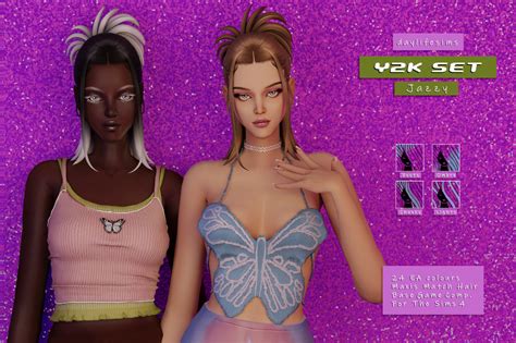 Y2K HAIR SET - Jazzy Here is the most voted hair... — DAYLIFE SIMS