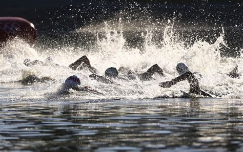 Olympics-Marathon Swimming-Elbows and fish: Swimmers navigate ordeals ...