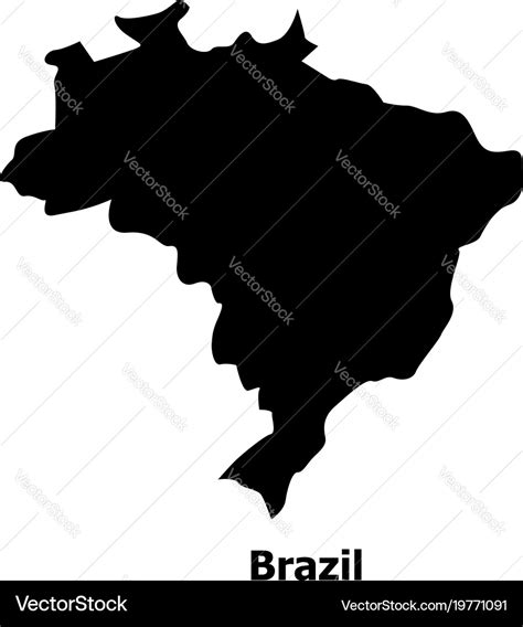 Brazil map icon simple style Royalty Free Vector Image