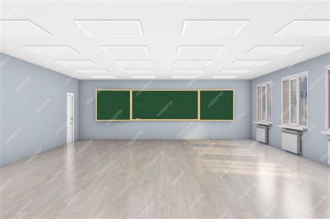 Premium Photo | Interior empty school classroom 3d illustration Back to school