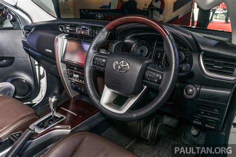 India-bound 2016 Toyota Fortuner interior launched in Malaysia