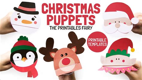 Fun Christmas Puppets - Printable Christmas Paper Puppets for Kids - YouTube