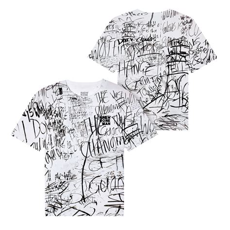 All Over Lyric Print White T-Shirt – Rag'n'Bone Man | Official Store