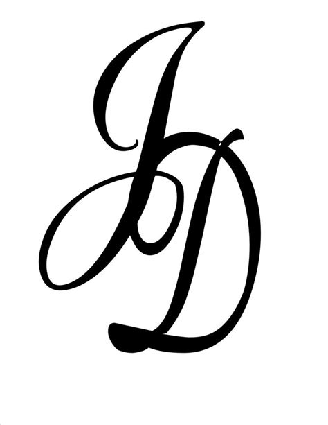 JD Monogram | J tattoo, Logo design love, Tattoo lettering