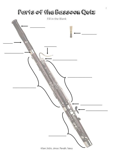 Bassoon Parts Diagram | Quizlet