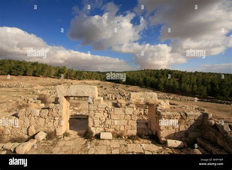 Israel, Southern Hebron Mountain, the ancient Synagogue at Hurvat Stock ...