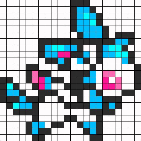 Shiny Sylveon Perler Bead Pattern | Bead Sprites | Characters Fuse Bead ...