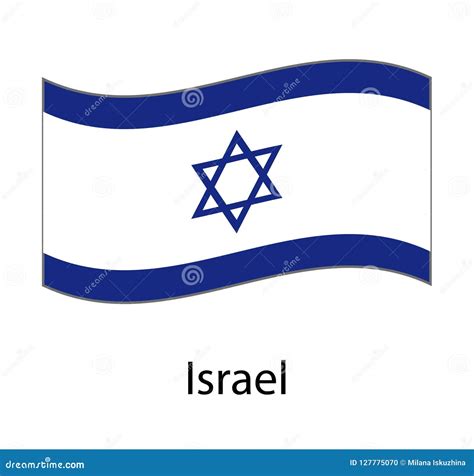 Flag of Israel. Realistic Waving Flag of State of Israel Stock Vector - Illustration of abstract ...