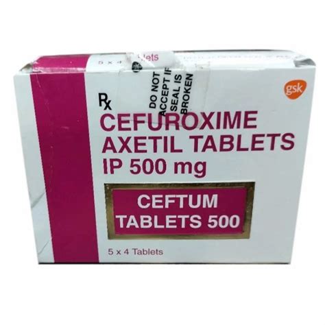 GSK 500 Mg Cefuroxime Axetil Tablets IP at Rs 1532/box in Noida | ID ...