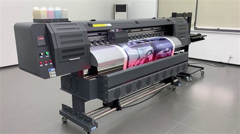 1.8m Eco-solvent Inkjet Printer with Epson I3200-E1 Printhead - YouTube