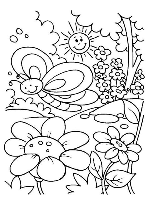 Bug Coloring Pages, Garden Coloring Pages, Printable Flower Coloring ...