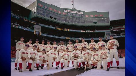 Bruins players sport vintage Red Sox uniforms as Fenway Park transforms ...