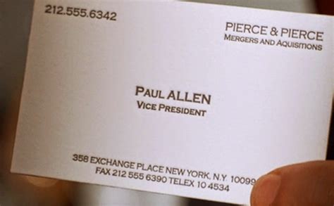 american psycho - Why would Patrick Bateman share a phone number with Paul Allen and Timothy ...