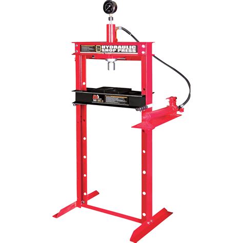 Torin Big Red Hydraulic Shop Press with Gauge Dial — 20-Ton, Model ...