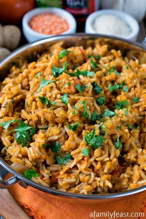 Curried Rice Pilaf With Red Lentils - A Family Feast