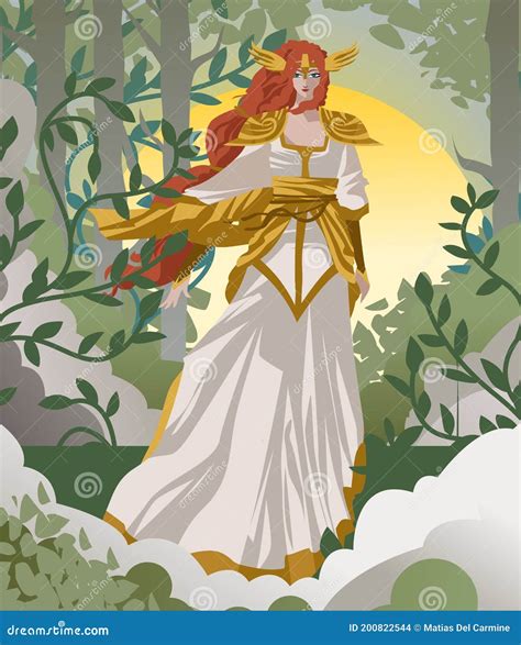 Freya Norse Goddess Vector Illustration | CartoonDealer.com #12570340