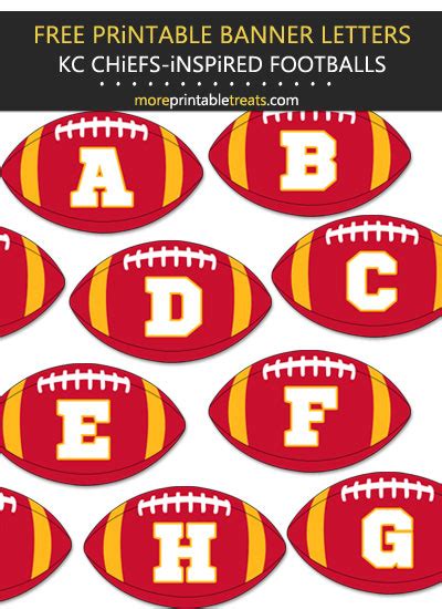 Kansas City Chiefs-Inspired Football Alphabet | Superbowl party ...