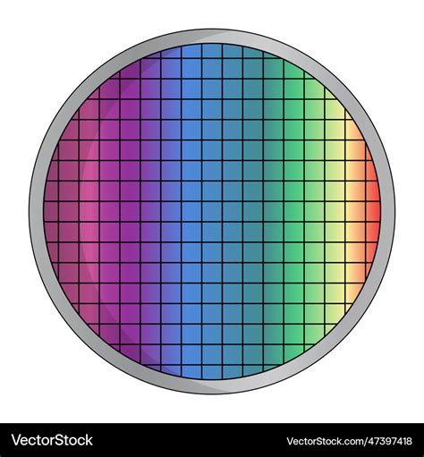 Modern silicon wafer icon or semiconductor Vector Image