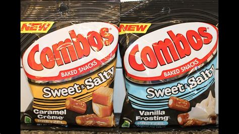 Combos Sweet & Salty: Caramel Creme & Vanilla Frosting Review - YouTube