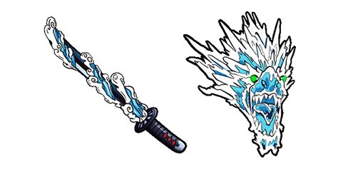 Demon Slayer Water Breathing Sword Animated Cursor - Sweezy