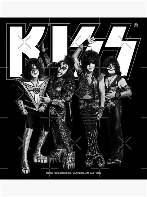 "KISS ® The Band - Full Black and White" Framed Art Print by musmus76 | Redbubble