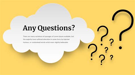 Any Questions Template for Presentations | Slidebazaar