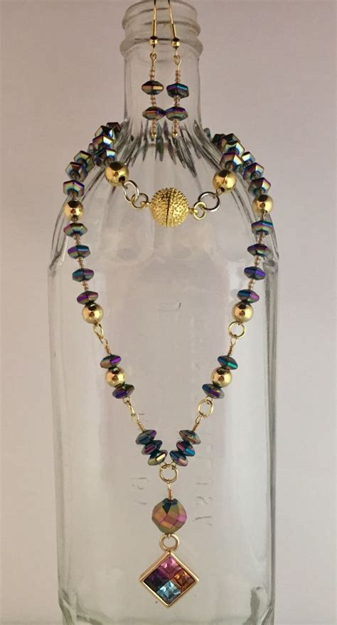 Rainbow Hematite | Beaded necklace, Necklace, Handcraft