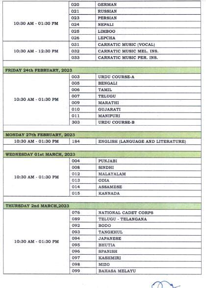 CBSE Class 10 Date Sheet 2024 PDF Download Here