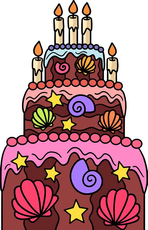 Birthday Cake Cartoon Colored Clipart 8944291 Vector Art at Vecteezy