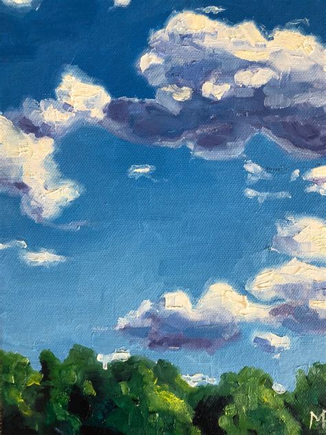 The Clouds Oil Painting on Canvas Sky Painting Blue Oil - Etsy Canada | Sky painting, Cloud ...