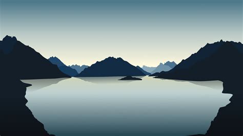 1600x900 Vector Landscape Reflection Mountains 4k Wallpaper,1600x900 Resolution HD 4k Wallpapers ...