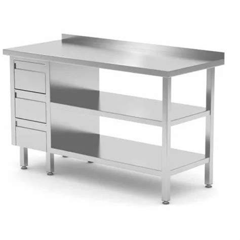 Steel Art Stainless Steel Work Table With Three Drawer, For Hotel at Rs 18000 in Sas Nagar