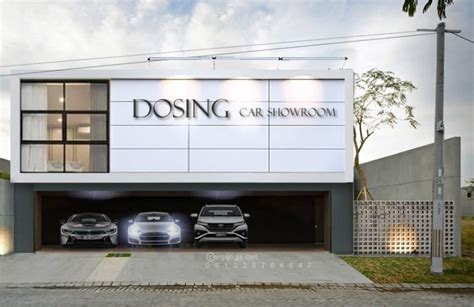 Desain Show Room Mobil Fasad Modern Minimalis – Argajogja