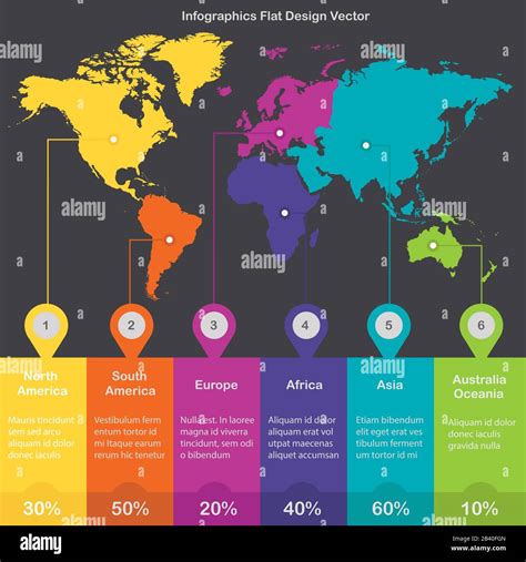 World Map Continents Infographic Vector 284811203 Shu - vrogue.co