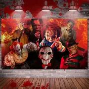 Halloween Banner Horror Atmosphere Scene Decoration Hanging - Temu